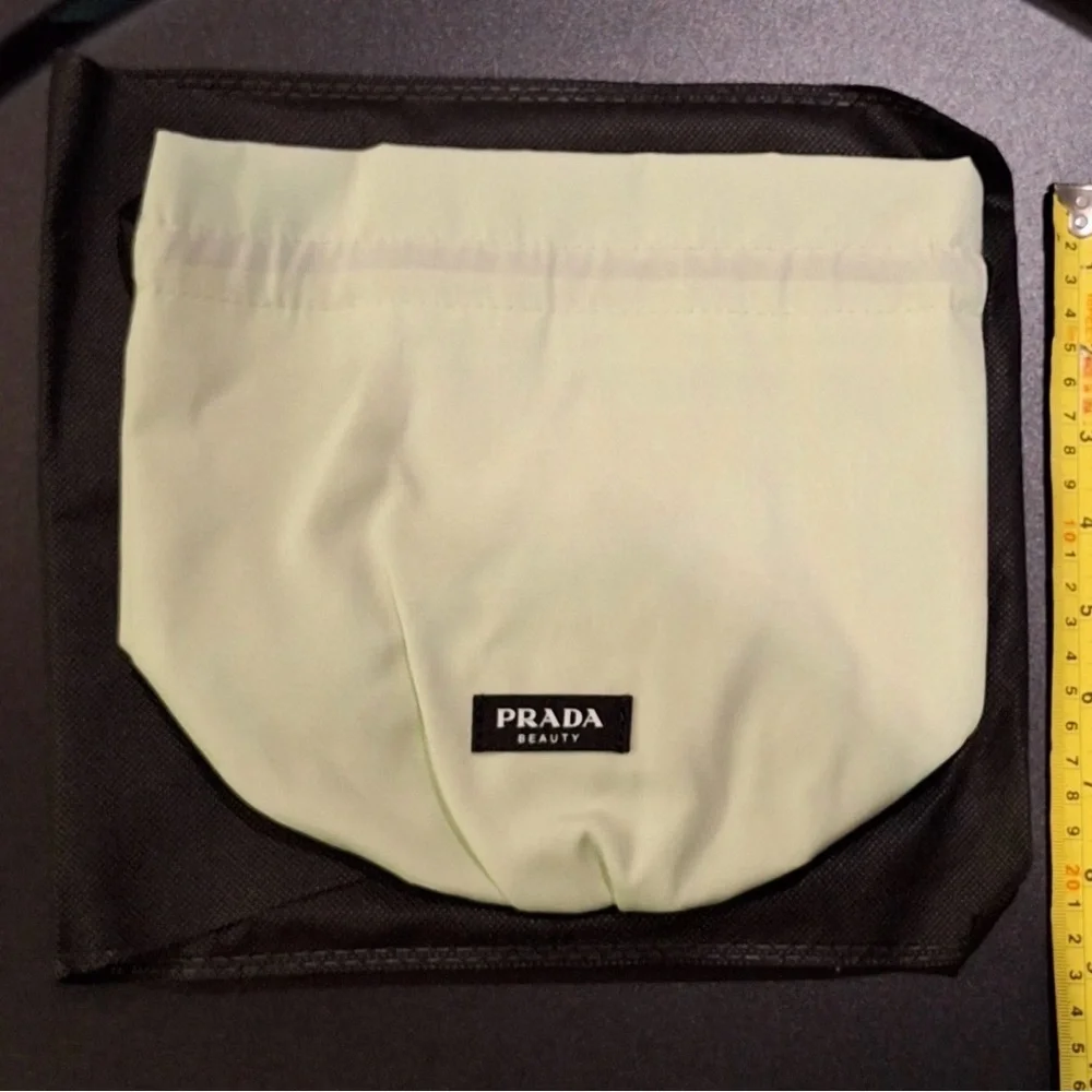 Prada Beauty Light Green Drawstring Cosmetic Pouch